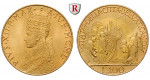 Vatikan, Pius XII., 100 Lire 1950, 4,68 g fein, vz-st