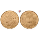 Switzerland, Swiss Confederation, 10 Franken 1912-1922, 2.9 g fine, xf