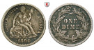 USA, Dime 1890, ss+