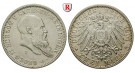 Deutsches Kaiserreich, Sachsen-Meiningen, Georg II., 2 Mark 1901, Zum 75. Geburtstag, D, ss/ss-vz, J. 149