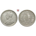 Indien, Britisch-Indien, George V., 1/4 Rupee 1917, vz